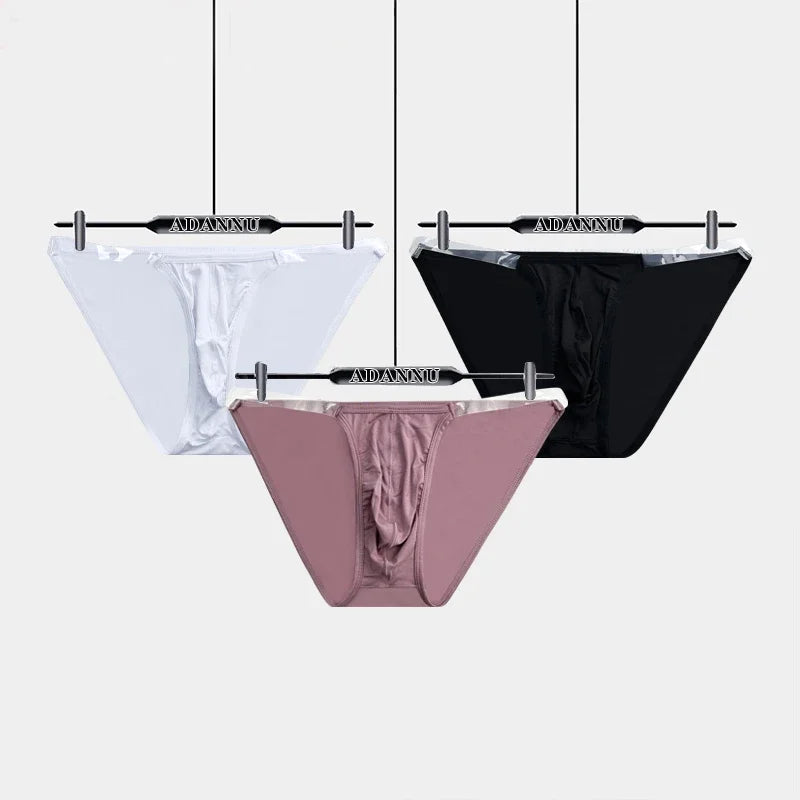 Men's Underwear Low Waist Nylon Briefs Solid Color Simple Underpants Male High Quality Comfortable Sports Shorts Panties