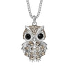 2024 New Korean Cute Sweater Chain Crystal Owl Necklace Long Women's Autumn and Winter Clothes Pendant Accessories
