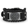 Trendy Viking Bracelet Nordic Rune Compass God Bird Charm Men's Bracelet New Fashion Leather Woven Jewelry Accessorie Party Gift