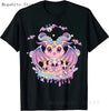 Skull and Crow Goat Retro Aesthetic Pastel Goth Art T-Shirt Women Kawaii Anime Clothes Hombre Camisetas Tops Vintage Men T Shirt