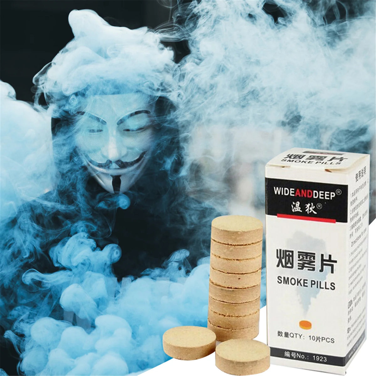 Pcsset White Smoke Pills Halloween Props Combustion Smog Cake Effect Smoke Pills Portable Photography Auxiliary Prop