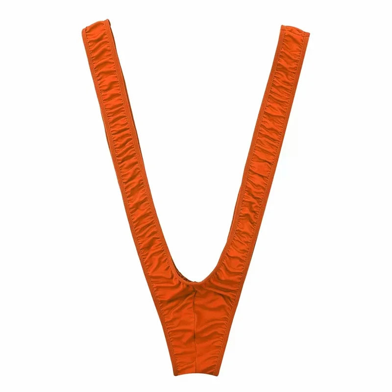 CLEVER-MENMODE Men's Sexy Bodysuit V-shaped Suspender Jumpsuit Erotic Lingerie G String Panties Thong Sissy Fetish Nightwear