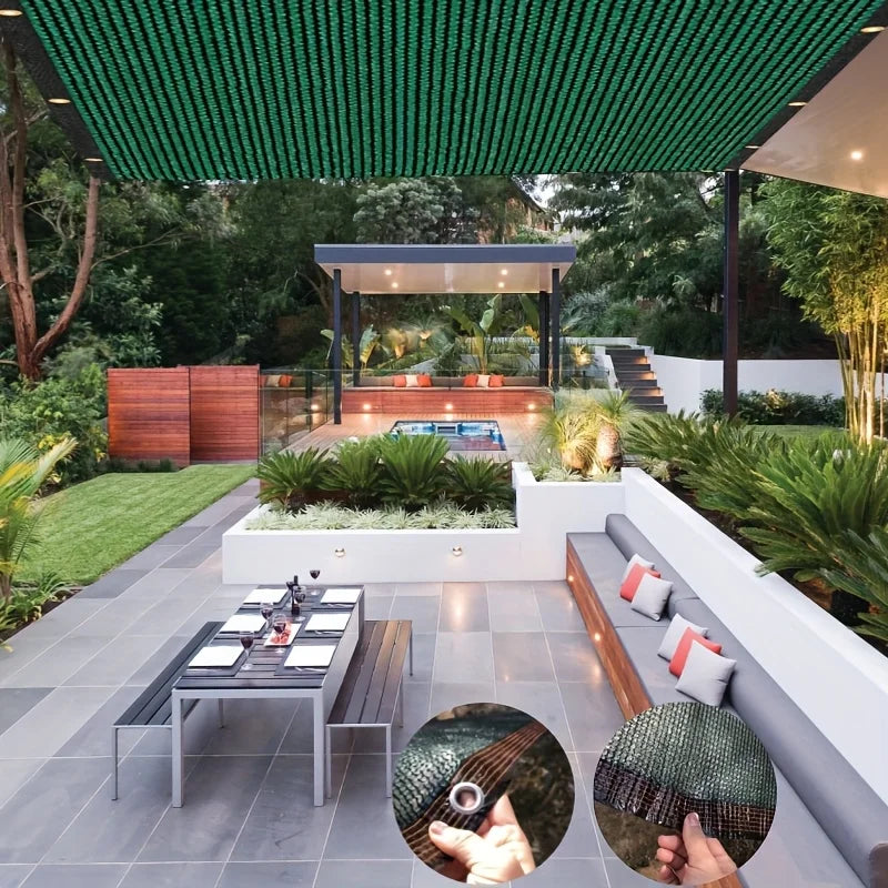 Poolside Awning - Dark Green - Waterproof and Sun - Proof Material, Suitable for Use Around the Pool, Blocking Uv Rays to Protec