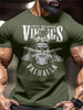New Men's Fitness T-Shirt Fierce Gym Sports Short-Sleeved Top Quick-Dry Round Neck T-Shirt Fitness Competition Training Clothes