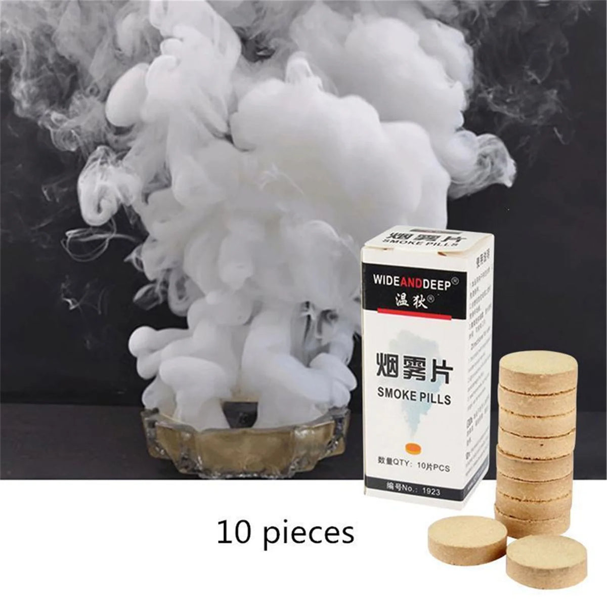 Pcsset White Smoke Pills Halloween Props Combustion Smog Cake Effect Smoke Pills Portable Photography Auxiliary Prop