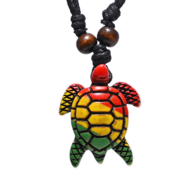 Surfer Necklace Sea Turtle Pendant Men Choker Necklace
