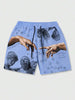 New Men's Summer Shorts Loose Luxury Shorts 3D Printing Casual Sculpture Print Harajuku Shorts Sports Quick Drying Shorts