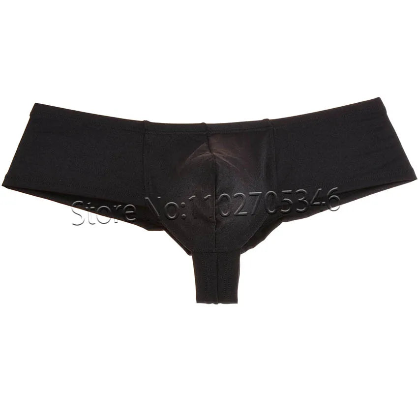 Men's Mini Boxers Underwear Spandex Beach Micro Trunks Bulge Pouch Posing Male Bikini Brief Sexy Sissy Pants Low Rise Underpants
