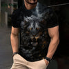 3D Lion Print Graphic T shirts Short Sleeve Tee Men's Clothing O-Neck Animal Print Mens Clothing T-shirts for Men Street Tops