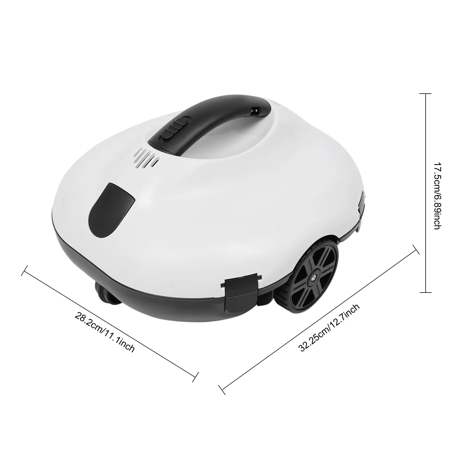 Automatic Robotic Pool Cleaner with Two Suction Inlets and Intelligent Path Planning Fits Capturing Sand Stones Hair and Debris