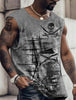 Men's Bottom Shirt Pattern Boat Rudder O Neck 3D Outdoor Street Sleeveless Printed Clothing Athletic Casual Big & Tall Tank Top