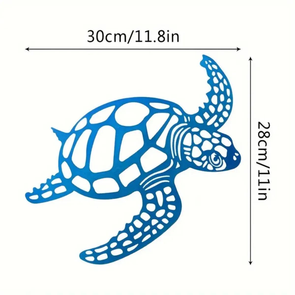 Sophisticated Metal Sea Turtle Decor Piece – Beach Themed Wall Art for Kitchen, Bathroom, and Living Quarters. Perfect