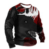 Men's Long Sleeve T-shirt Winter 3D Animal Print T Shirts Street Fashion Wolf Pattern Tops Tees Oversized Men's Clothing