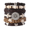 Vintage Ethnic Style Woven Leather Bracelet For Men Bohemian Cross Butterfly Life Tree Leather Bracelets Gifts For Friend