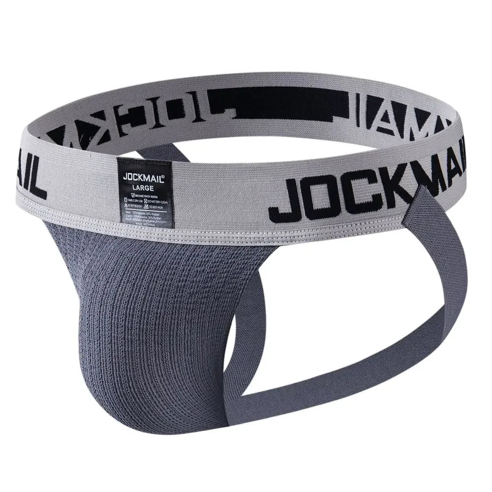 Sexy Men Underwear Brief Underpants Rainbow Stripes Men's Jockstrap Bikini Slip Men's Tanga Hombre Gay String Thong Breathable