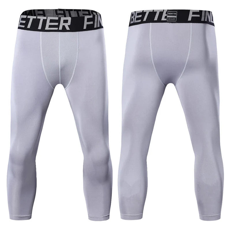 Sports Fitness Pants Men Gym Shorts Workout Tights