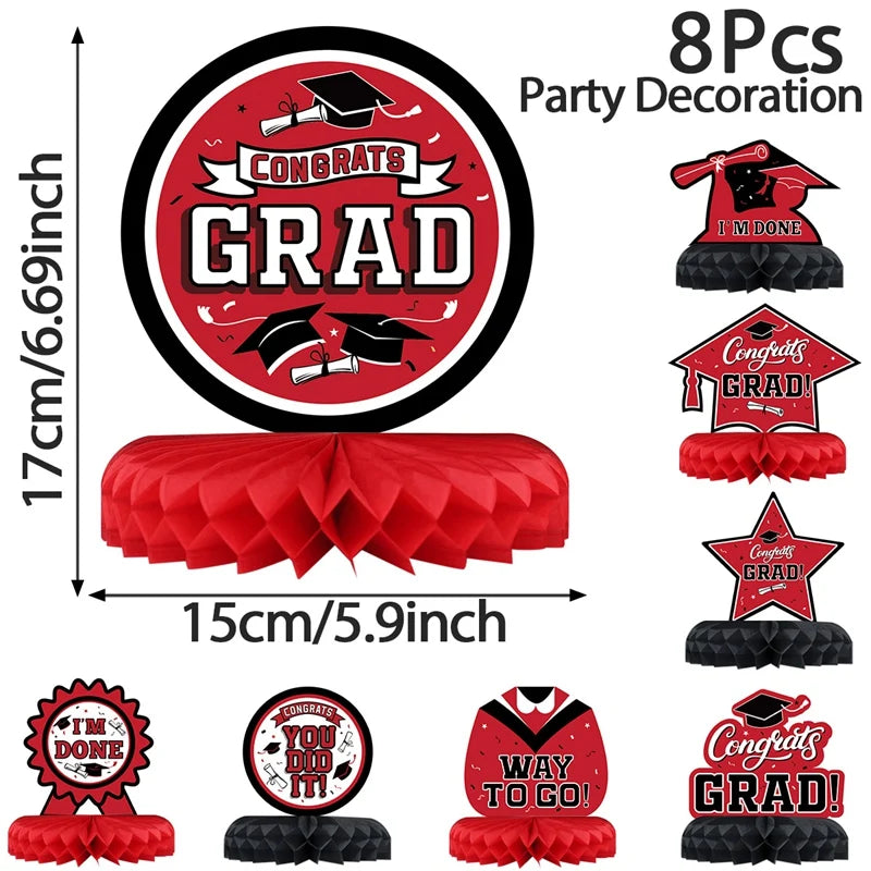 Graduation Season Honeycomb Decoration Happy Graduation Party Decorations Honeycomb Centerpieces Class of 2025 Party Supplies