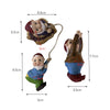 Creative Garden Statue Middle Finger White Beard Dwarf Ornament Courtyard Dwarf Suitable for Home Courtyard Garden Decoration