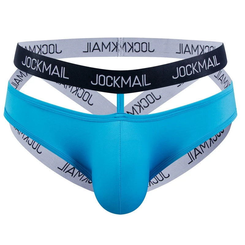 Men Jockstrap Harness Mens Bondage Gay Hombre Stage Nighclubwear Sexy Underwear Thong G String Penis Pouch Ice silk transparent