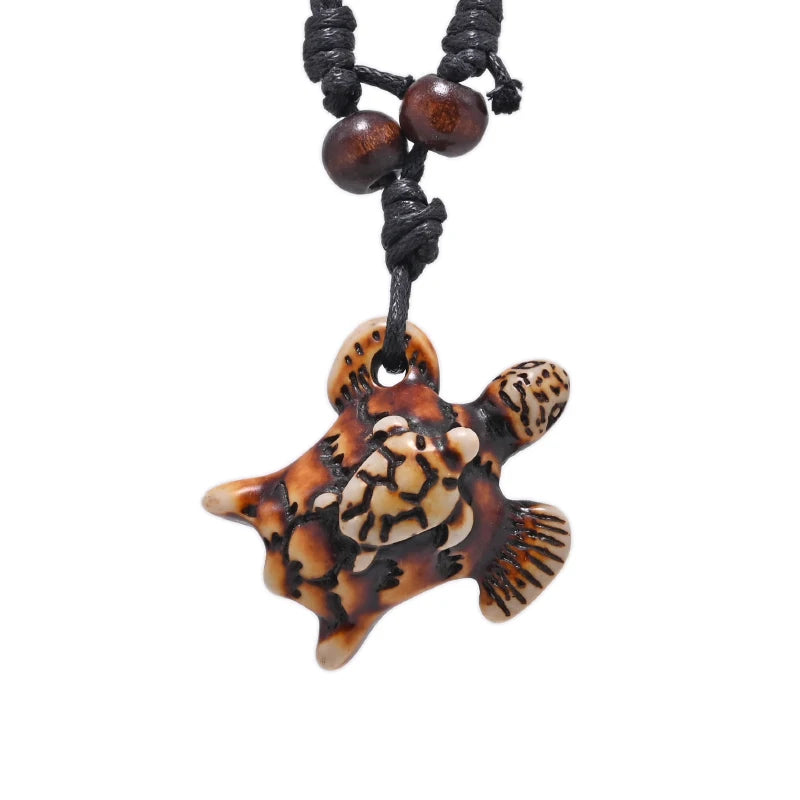 Surfer Necklace Sea Turtle Pendant Men Choker Necklace