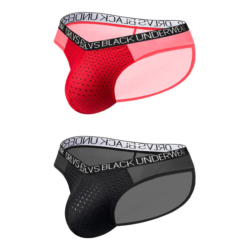 Transparent Men's Underwear Briefs Comfortable Low Wasit Ice Silk Sexy Men Panties Quick Dry Breathable antibacterial Underpants