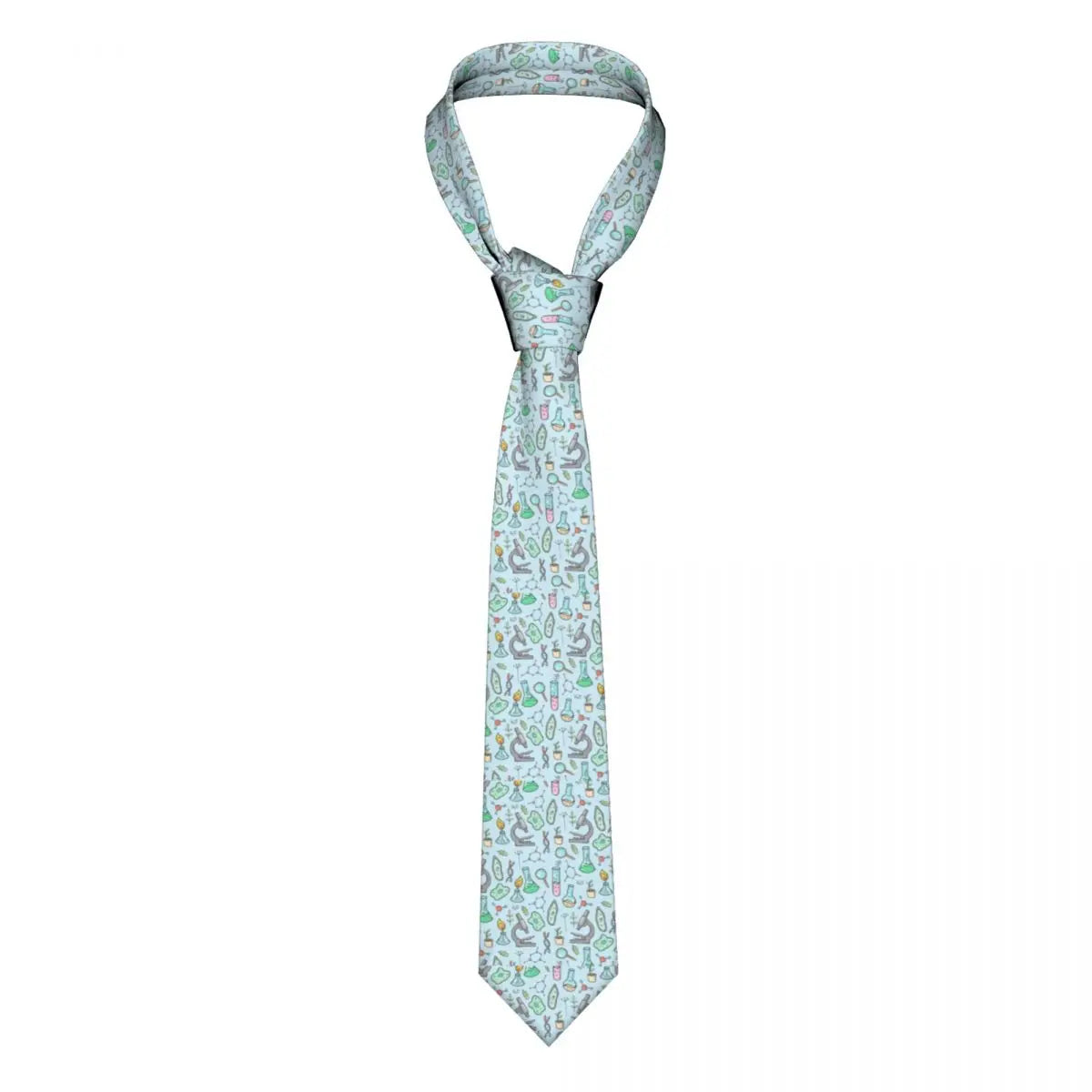 Custom Fashion Muppet Science Neckties for Men Silk Chemistry Elements Office Neck Ties