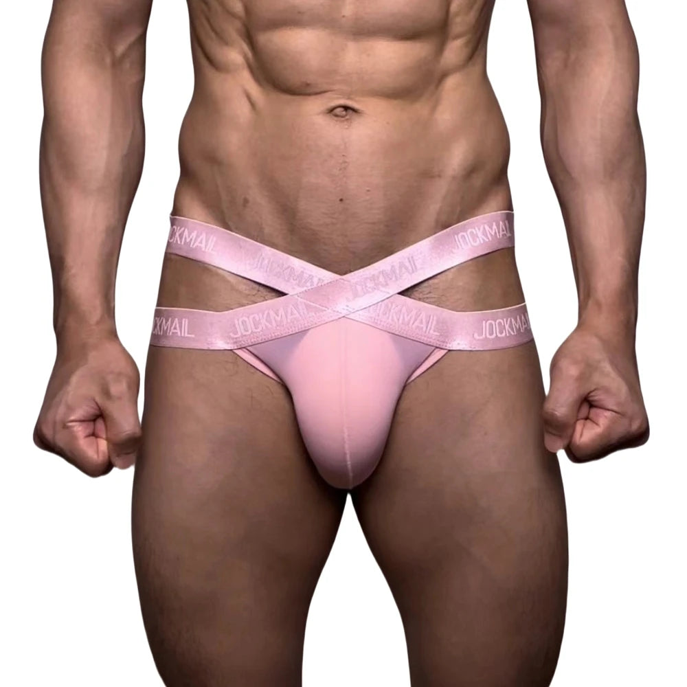 Bondage Lingerie Sexy Harness Bodysuit Jock Strap Costume Hombre Men Jockstrap Panties  Ice Silk Gay Underwear Sissy Thong