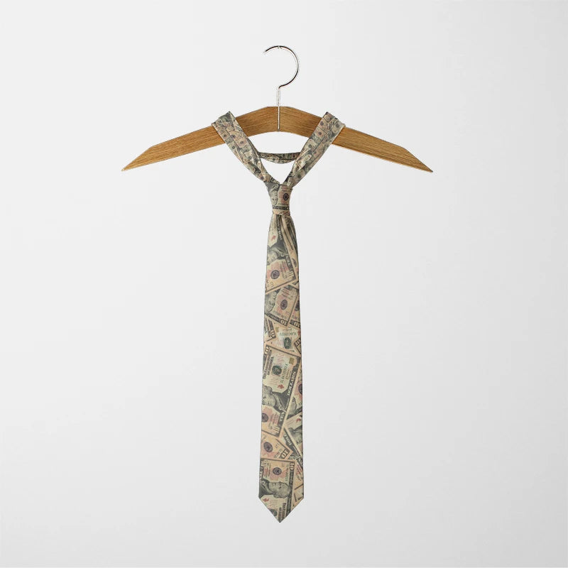 Interesting dollar pattern printing 8 cm wide tie fashion business shirt tie Pascual men's tie tie birthday gift