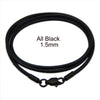 Leather Cord Waxed Rope Chain Necklace for Women Men Pendant with Stainless Steel Lobster Clasp Connector Snake Collar 40-70cm