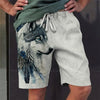 Men's Swim Trunks Vintage 3D Wolf Print Beach Shorts Quick Dry Outdoor Leisure Sports Shorts Swimwear Fashion Men's Shorts