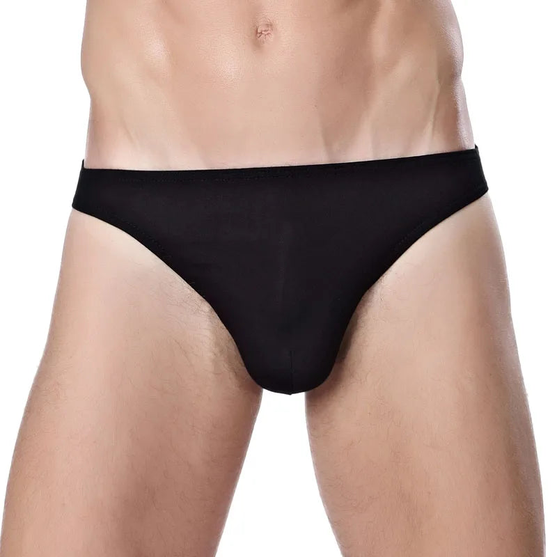 Men's Underwear, Men's Small Triangle Briefs, U-Convex Thin Elastic Sexy Low-Waist Tight-Fitting Narrow-Edge Briefs