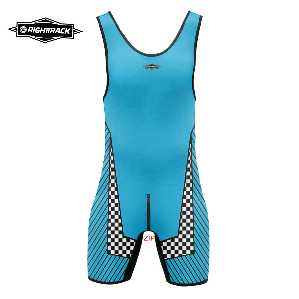 Men’s Zip-Front & Back Wrestling Singlet – Sleeveless Compression Bodysuit | Breathable Stretch Fit | Powerlifting, Gym & Performance One-Piece