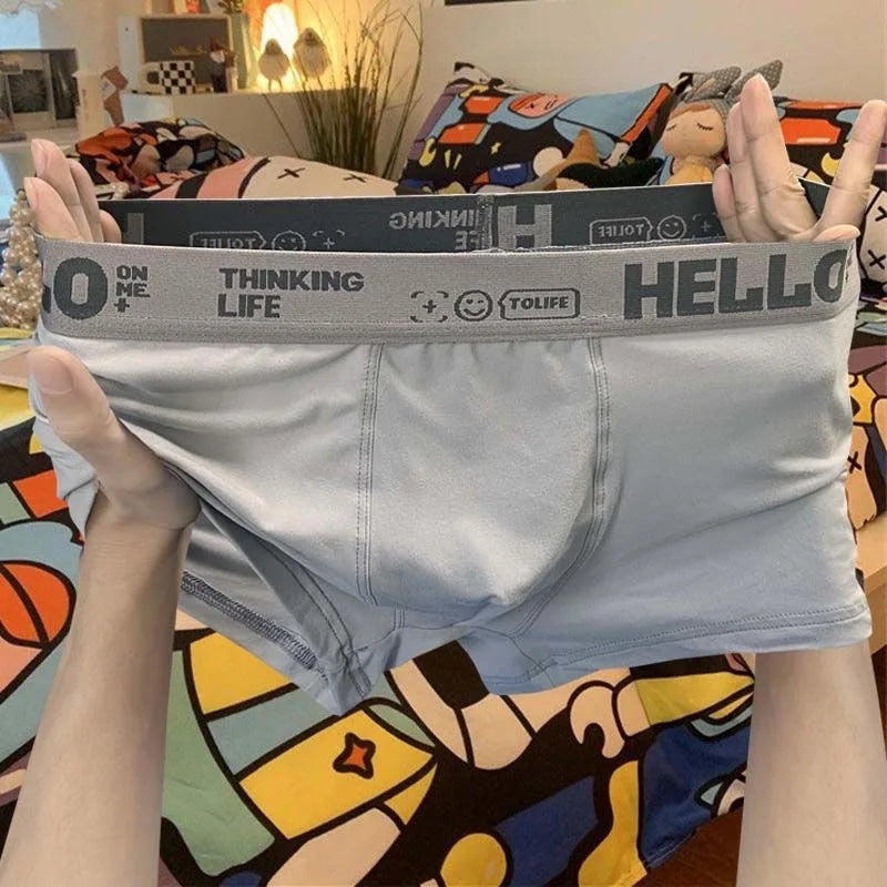 Hello Men's Breathable Antibacterial Boxer Shorts