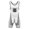 Men’s Zip-Front & Back Wrestling Singlet – Sleeveless Compression Bodysuit | Breathable Stretch Fit | Powerlifting, Gym & Performance One-Piece