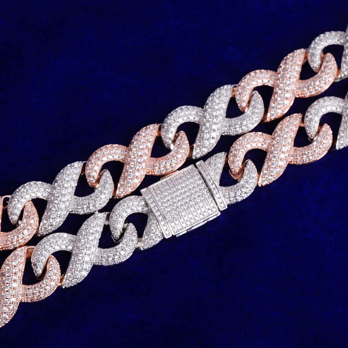 Bubble Letter Number 8 Cuban Link Chain for Men