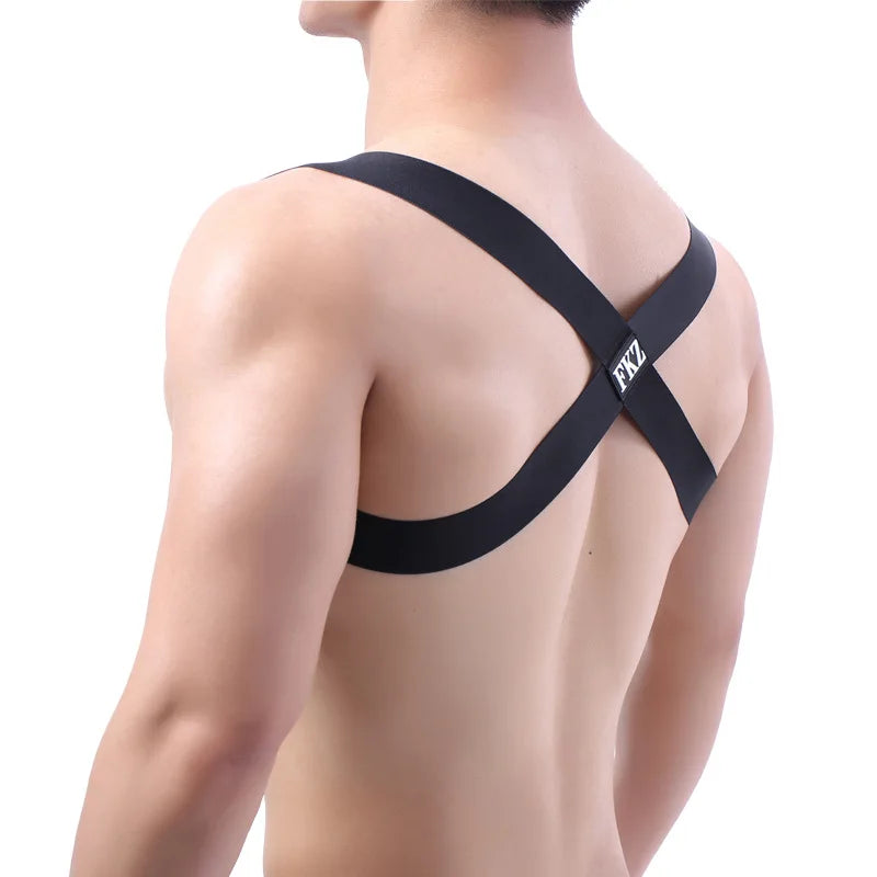 Men's Halter Backless Elastic Body Chest Harness