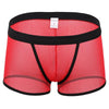 Men's Underwear Boxers Sexy Mesh Transparent Boxer Shorts Low Waist Breathable Panties Boxer for Man