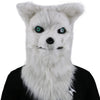 Movable Mouth Fox Mask Halloween Costume Cosplay Party Mouth Mover Wolf Masks Animal Panda Husky Orangutan Artificial Fur Mask