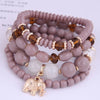 DIEZI Ethnic Bohemian Multicolor Crystal Beads Strand Bracelets Women Men Heart Tree Of Life Charm Bracelet Pulseira Feminina