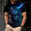 3D Lion Print Graphic T shirts Short Sleeve Tee Men's Clothing O-Neck Animal Print Mens Clothing T-shirts for Men Street Tops