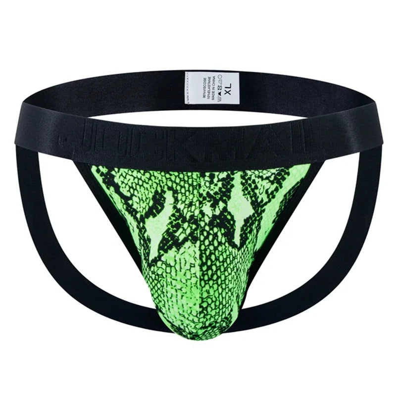 Jockmail Men Underwear Jockstrap Sexy Panties Leopard Thong T Back Pantys Lingerie G-string Panties Gay Underwear