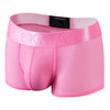 Fashion Fluorescent Color Men's Underwear Sporty Breathable Mesh Boxer Briefs Sexy Transparent Male Underpants Boxer Shorts