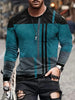 Men's Long Sleeve Retro 3D Print Color Block Print Vintage Novelty T-shirt Stylish Tees For Autumn Mens Clothing