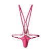 Men's Jockstrap Underwear Sexy Lingerie Harness Chest Bodysuit One-piece Jock with Removable Codpiece Big Bulge Adjustable Size.