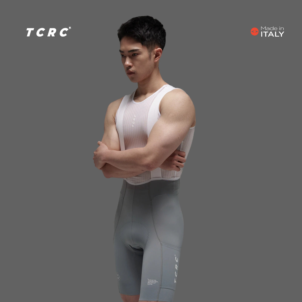 TCRC Men’s Cycling Bibs Italy Elastic Interface Cycle Pants Padding 7hours Short Bibs High Elastic Tight Breathable MTB Shorts
