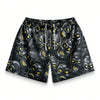 Premium 3D Printed Men's Hawaiian Shorts - Ultra Casual Skull Graphic for Summer Vacations and Sport Running