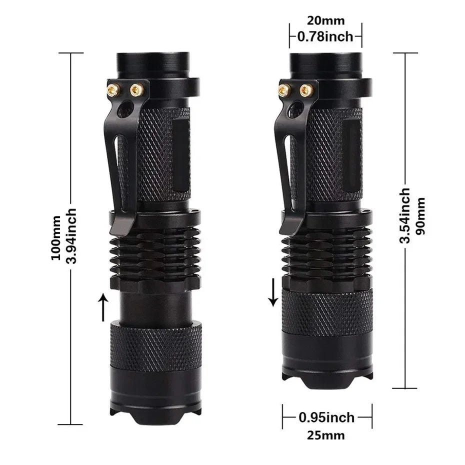 UV Flashlight 395nm Black Light Flashlights Ultraviolet Lamp UV Torch UV Light Detector for Pet Urine Stains Scorpion
