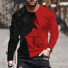 Fashion Jesus Cross Pattern T Shirt For Men 3D Lion Print Long Sleeve T-shirt Hip Hop Trend Vintage Clothes Oversized Cotton Top