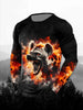 Sale 3D Printed Lion Pattern Men's T-Shirt Casual Comfortable Long Sleeve T-Shirt Unisex Fashion Autumn Unisex T-Shirt Clothing