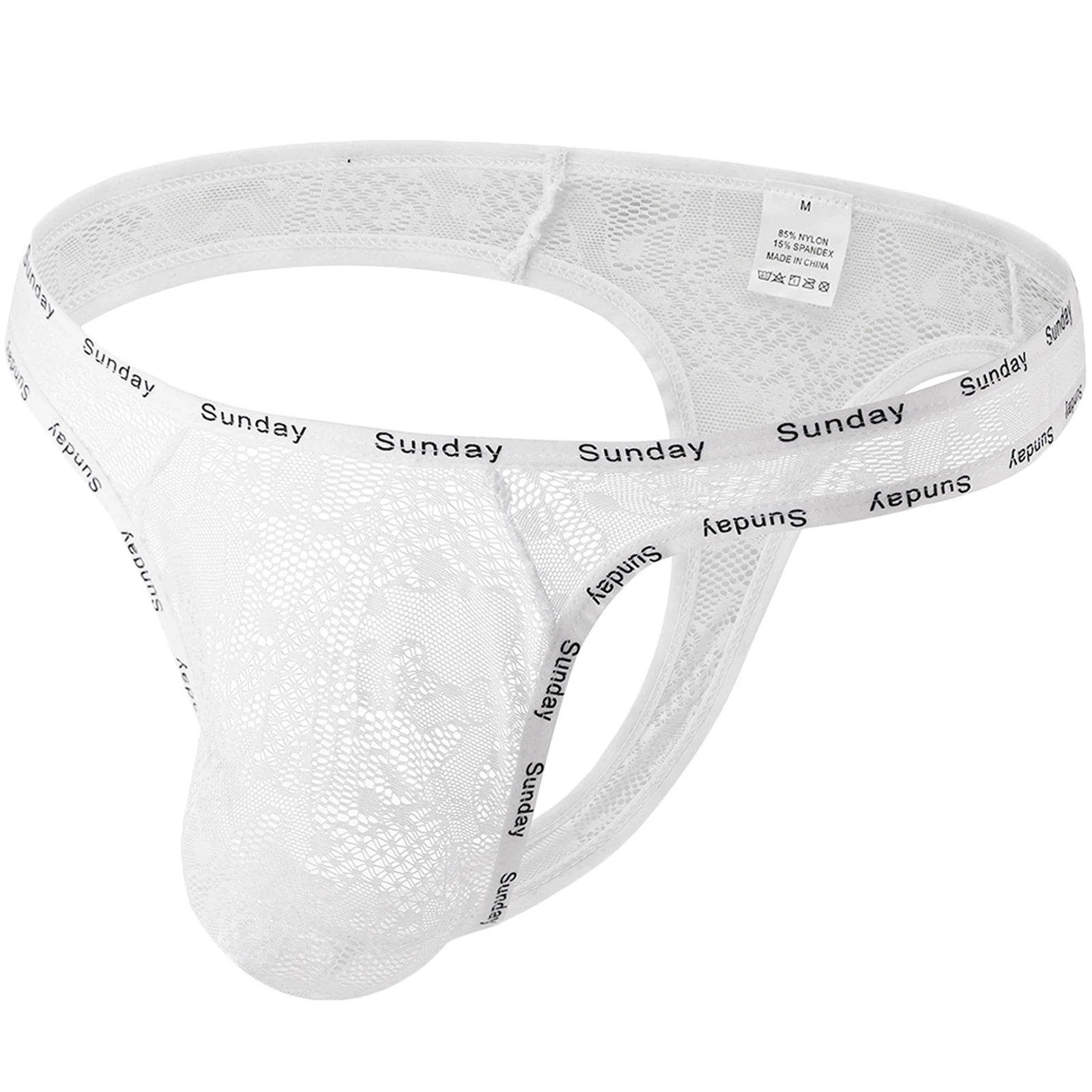Men's Hot Thong Low Rise Cutout Stretch T Back Lace Jockstrap See-Through Transparent G String Anal Panties 18 Adult Clothing